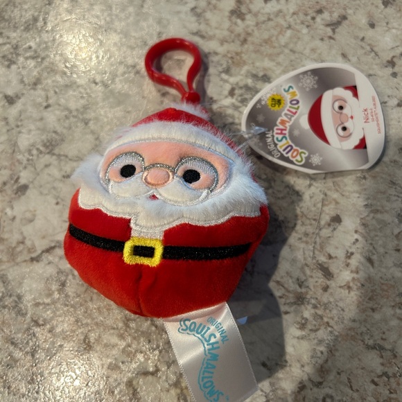 Squishmallows Nick Santa 3.5” Stuffed Plush clip NWT - Picture 1 of 6